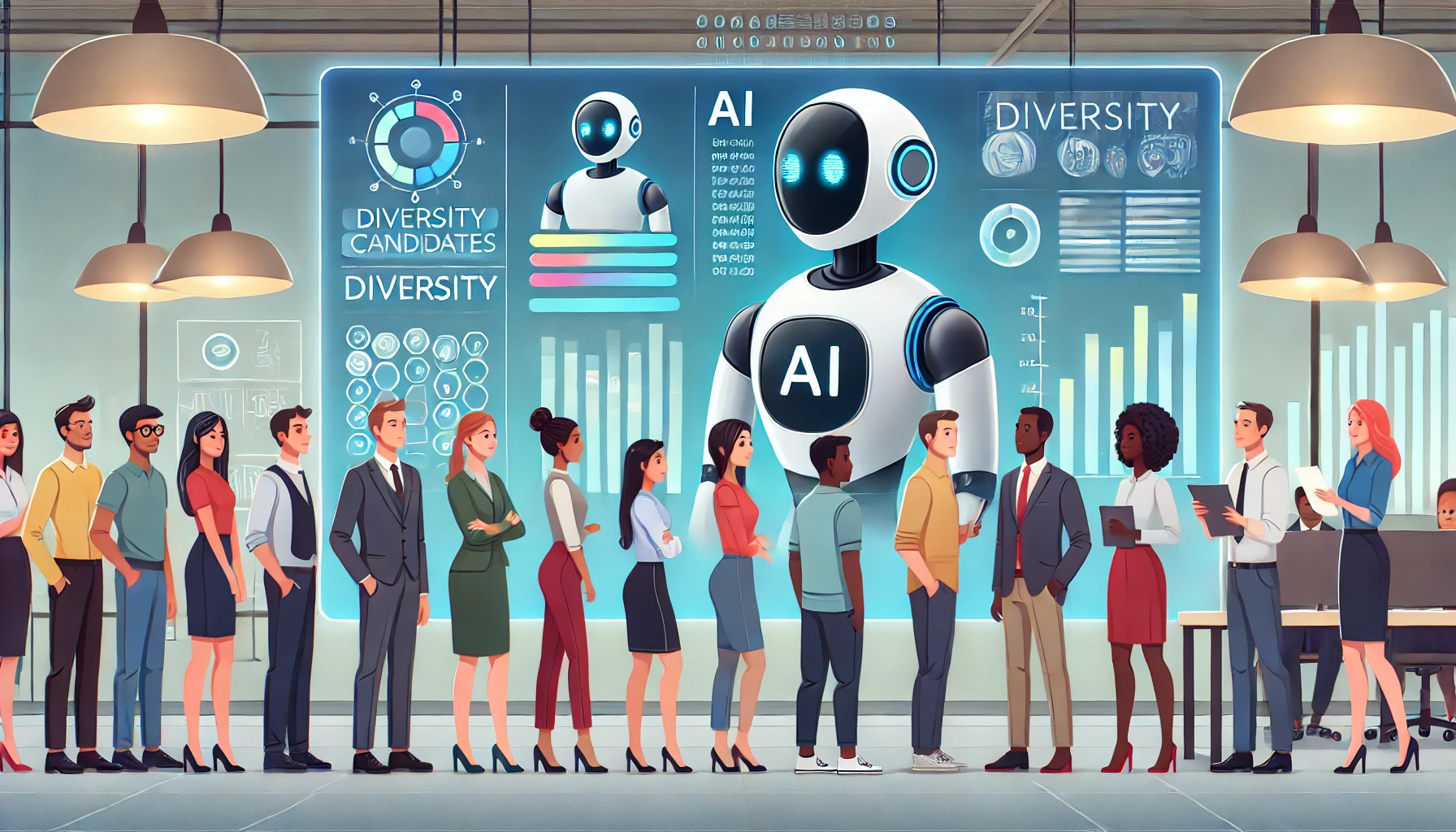 AI recruitiing tools promotes diversity and inclusion in hiring.